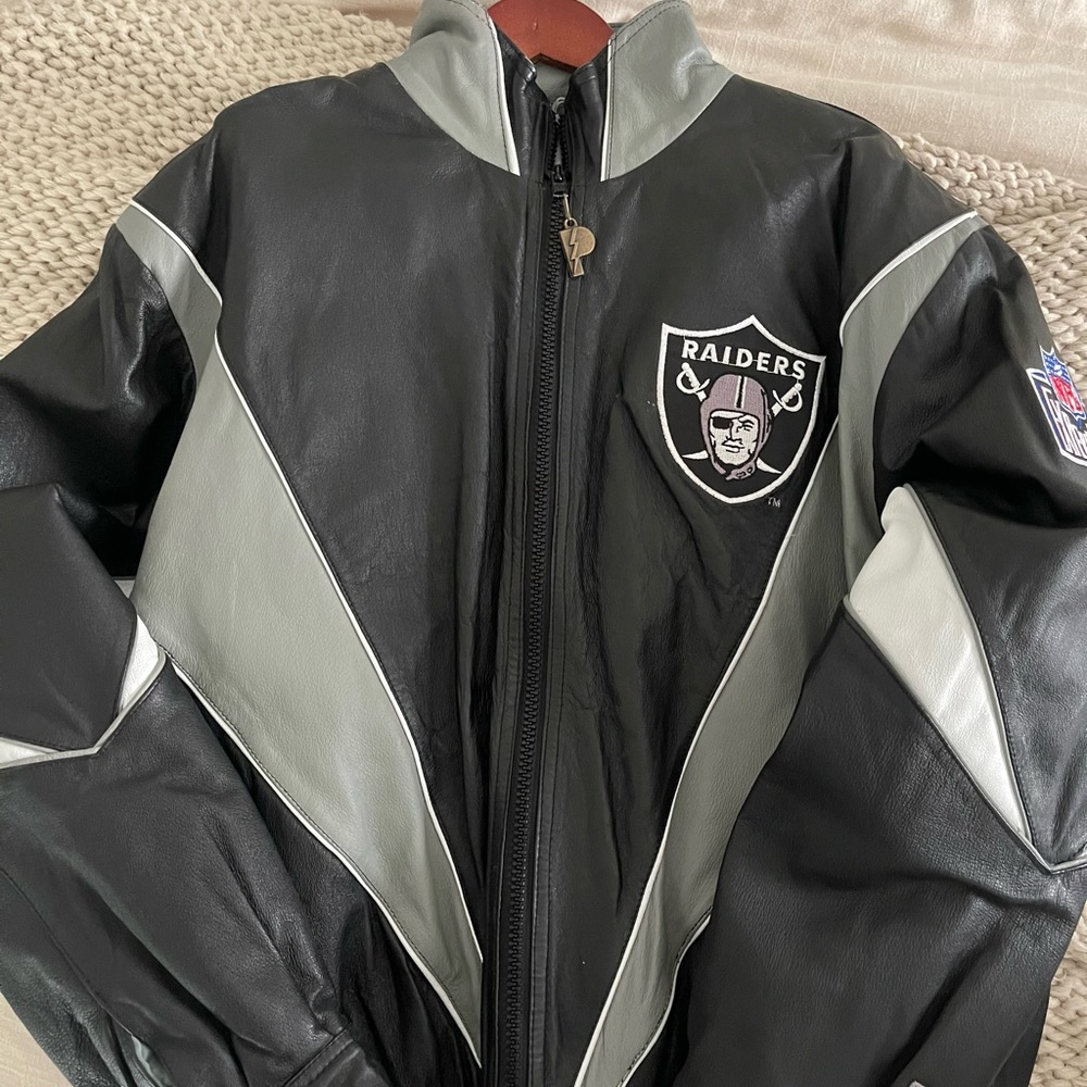 Pro Player Oakland Raiders NFL Experience Leather Jacket